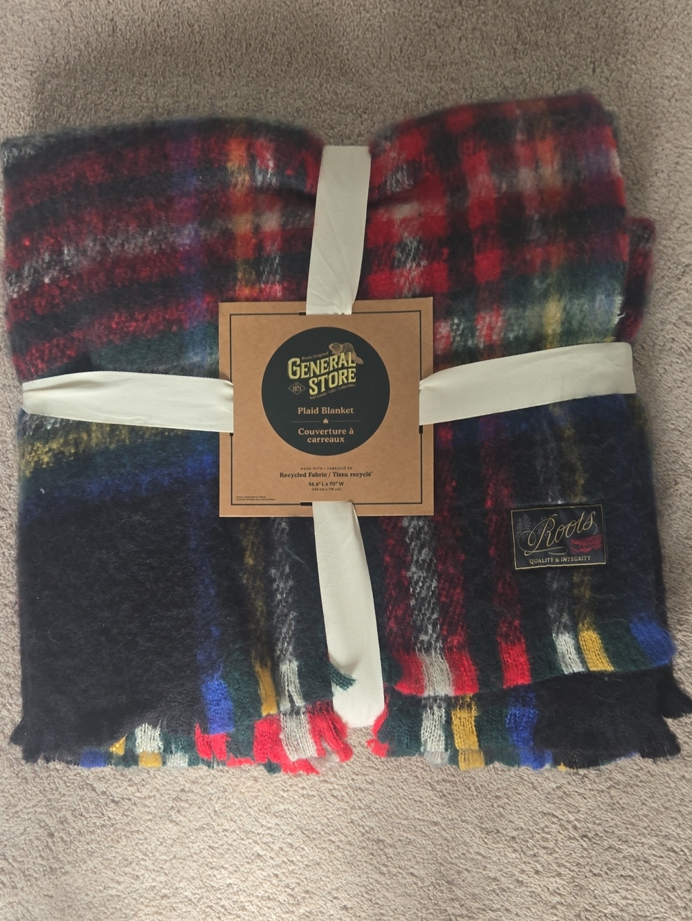 Roots Multicolor Plaid Blanket - Red/Black